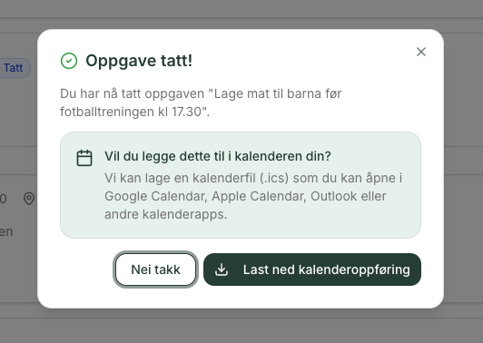 Få påminnelser rett i kalenderen din